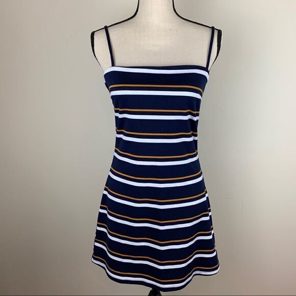 Kendall & Kylie PacSun‎ Mini Bodycon Striped Dress Sz M New With Tags - Picture 4 of 16